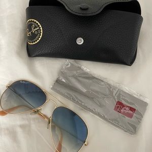 Gold hardware gradient raybans